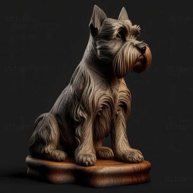 3D model Zwergschnauzer dog (STL)